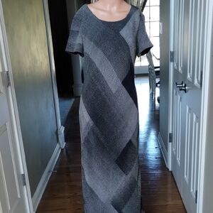 YL Black and Gray Maxi Dress